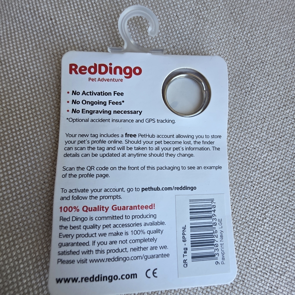 NWT Red Dingo Pet ID Tag With Online Profile - Picture 2 of 2